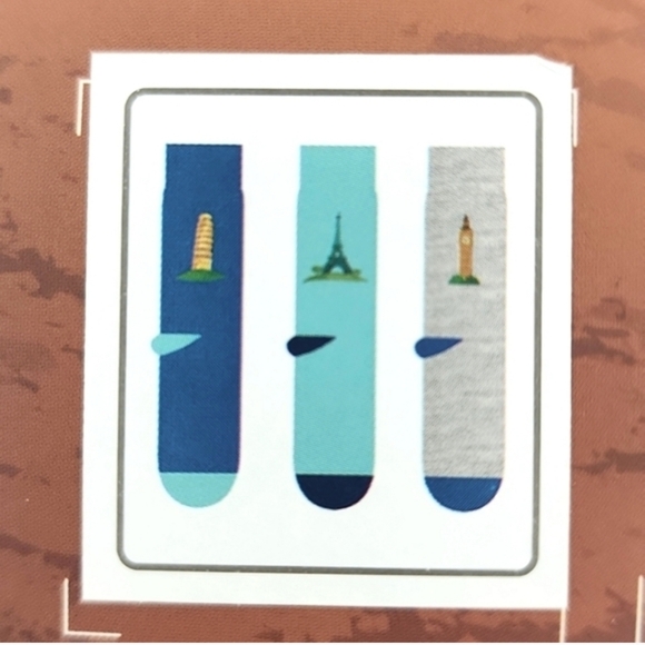 Orrsum Sock Co. 3 Pairs Men's Socks Featuring Iconic Travel Places Pack Sz 8-12 - Picture 7 of 8